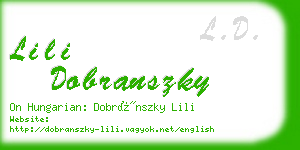 lili dobranszky business card